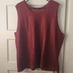 Nic+Zoe Maroon Sweater Tank